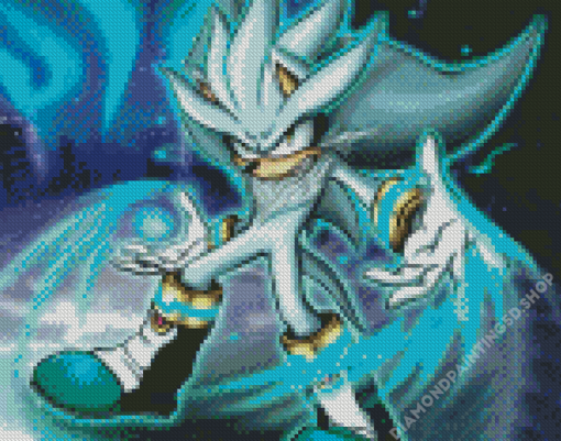 Silver The Hedgehog Diamond Painting