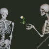 Skeleton Giving A Rose To Other One Diamond Painting