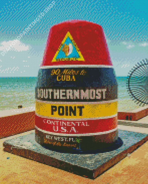 Southernmost Point of the Continental U.S.A Key West Diamond Painting