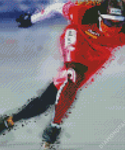 Speed Skating Illustration Diamond Painting