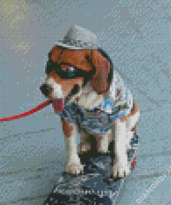 Stylish Leash Dog Diamond Painting