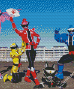 Super Sentai Heroes Diamond Painting