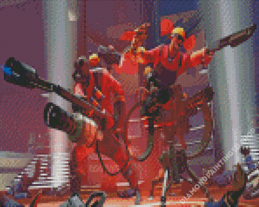 Team Fortress 2 Characters Diamond Painting