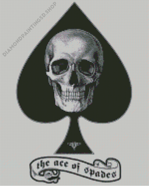 The Ace Of Spades Skull Diamond Painting