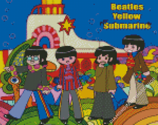 The Beatles Yellow Submarine Poster Diamond Painting