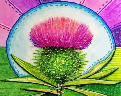 Thistle Art Diamond Painting