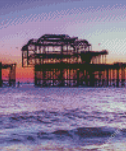 West Pier Brighton At Sunset Diamond Painting