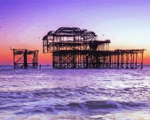 West Pier Brighton At Sunset Diamond Painting