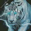 White Lightning Tiger Diamond Painting