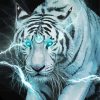 White Lightning Tiger Diamond Painting
