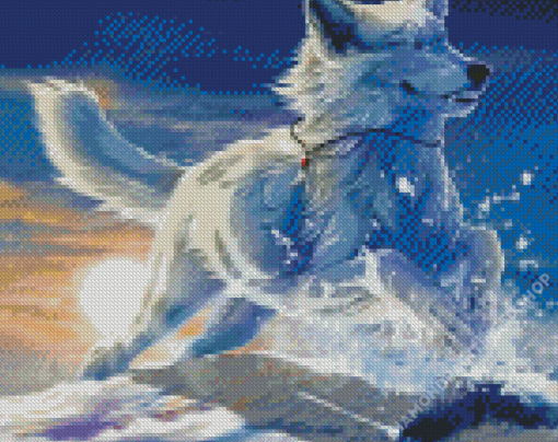 White Wolf Animal Diamond Painting