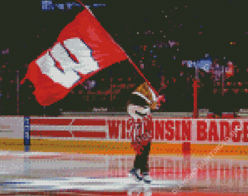 Wisconsin Badgers Hockey Diamond Painting