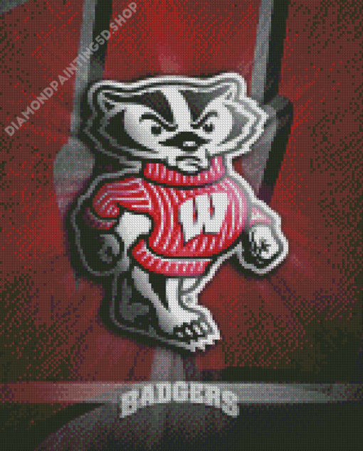 Wisconsin Badgers Logo Diamond Painting