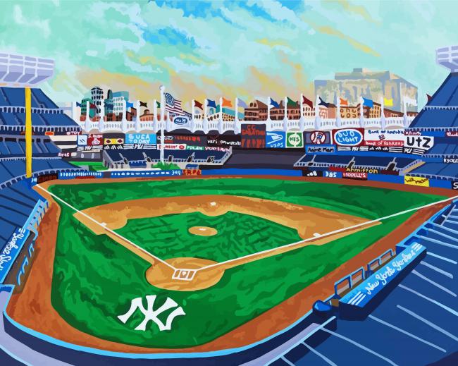 Ny Yankees Ball Diamond Painting 