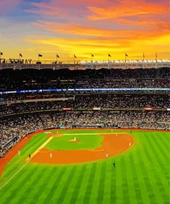 Yankee Stadium Sunset Diamond Painting