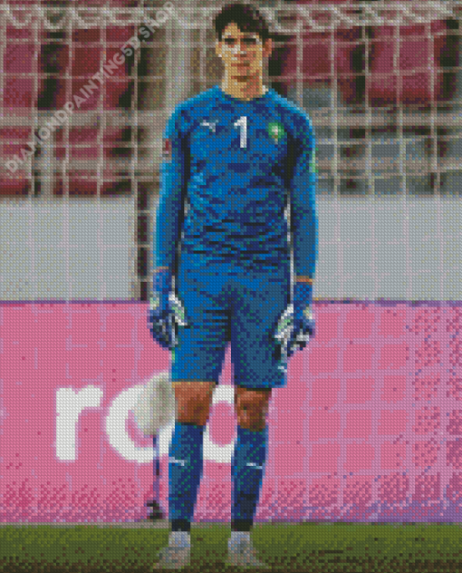 Yassine Bounou Goalkeeper Diamond Painting