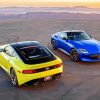 Yellow And Blue JDM Cars Diamond Painting