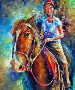 Abstract Girl And Horse Art Diamond Painting