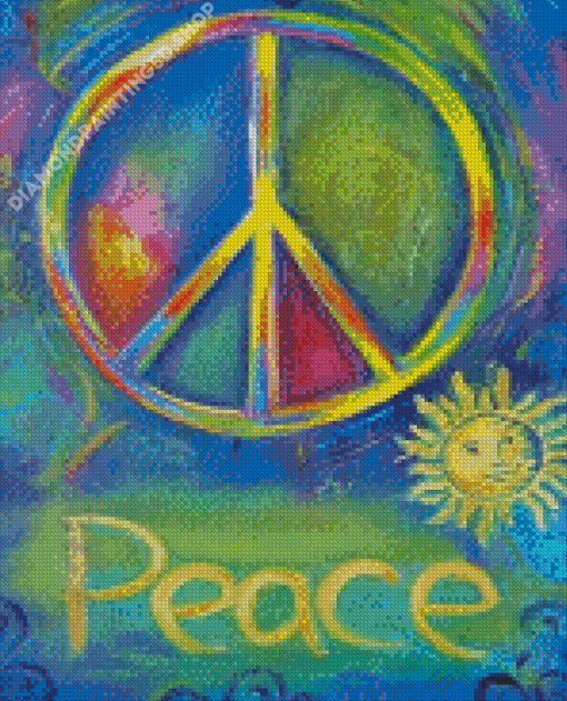 Abstract Peace Symbol Diamond Painting