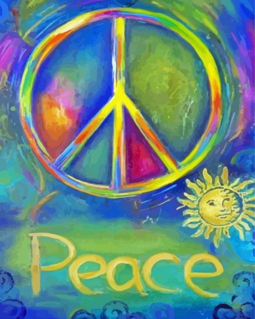 Abstract Peace Symbol Diamond Painting