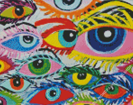 Abstract Eyes Diamond Painting