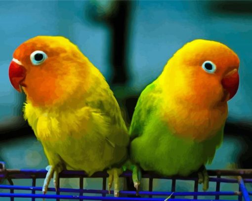 Adorable Lovebirds Diamond Painting