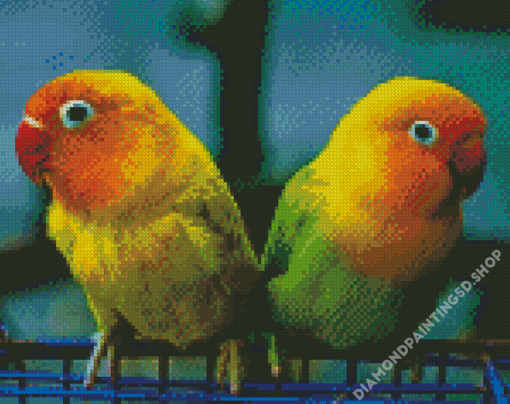 Adorable Lovebirds Diamond Painting