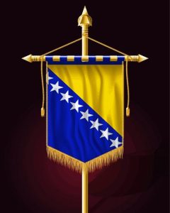 Aesthetic Bosnian Flag Diamond Painting