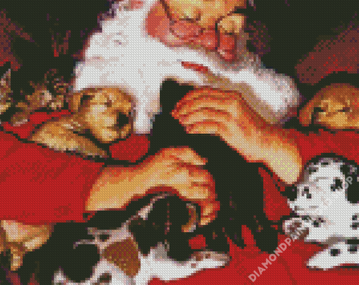 Aesthetic Claus Santa Animals Diamond Painting