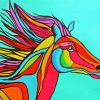 Aesthetic Colorful Horse Diamond Painting