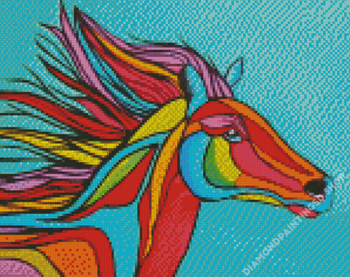 Aesthetic Colorful Horse Diamond Painting