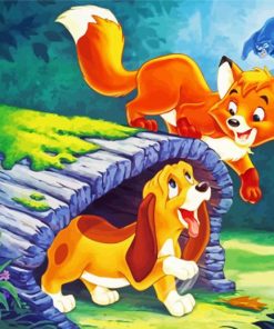 Aesthetic Fox And The Hound Diamond Painting