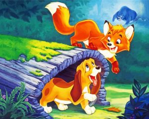 Aesthetic Fox And The Hound Diamond Painting