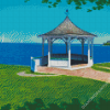 Aesthetic Gazebo By The Sea Art Diamond Painting