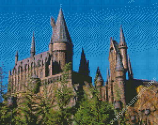 Aesthetic Harry Potter Castle Building Diamond Painting