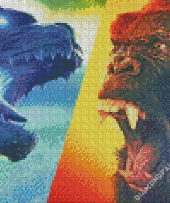 Aesthetic King Kong Godzilla Diamond Painting