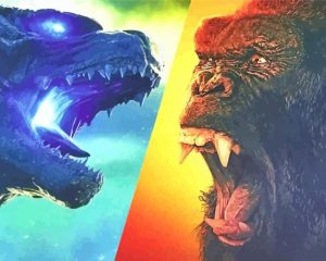 Aesthetic King Kong Godzilla Diamond Painting