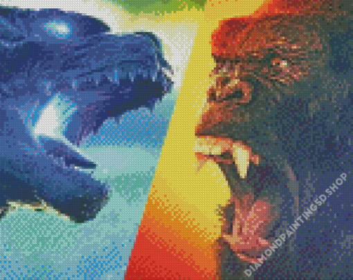 Aesthetic King Kong Godzilla Diamond Painting