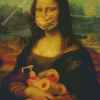 Aesthetic Monalisa With Mask And Toilet Papers Diamond Painting
