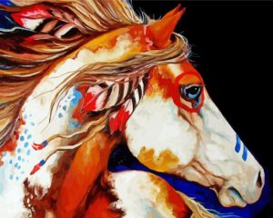 Aesthetic Native American Horse Art Diamond Painting