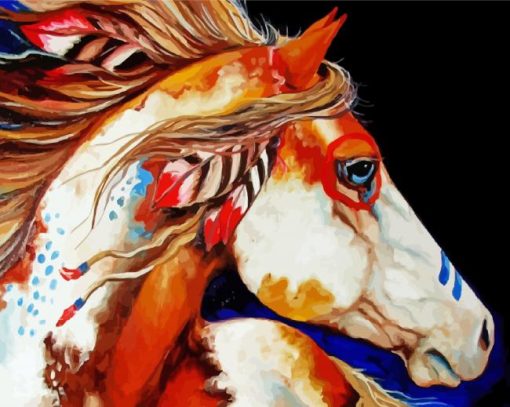 Aesthetic Native American Horse Art Diamond Painting