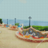 Aesthetic Parque Del Amor Lima Diamond Painting