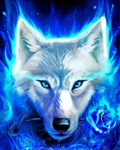 Aesthetic White Wolf Diamond Painting