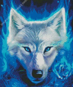 Aesthetic White Wolf Diamond Painting