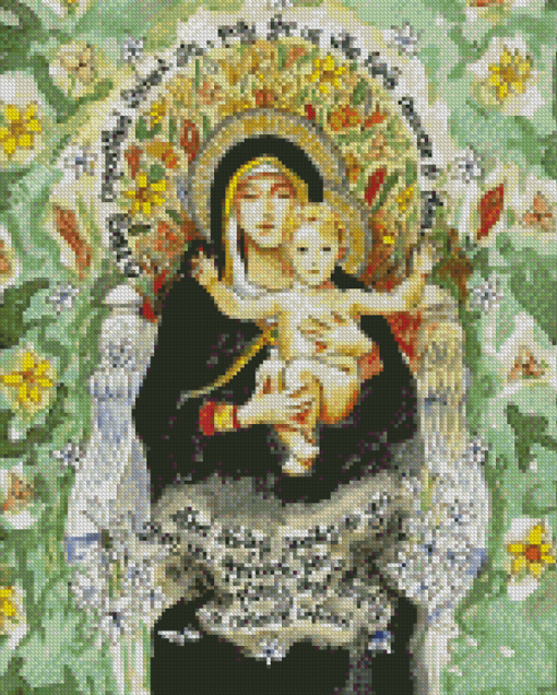 Aesthetic Our Lady Of The Lilies Diamond Painting