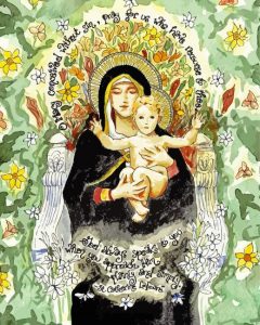 Aesthetic Our Lady Of The Lilies Diamond Painting