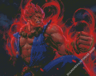 Akuma Street Fighter Art - Diamond Paintings 