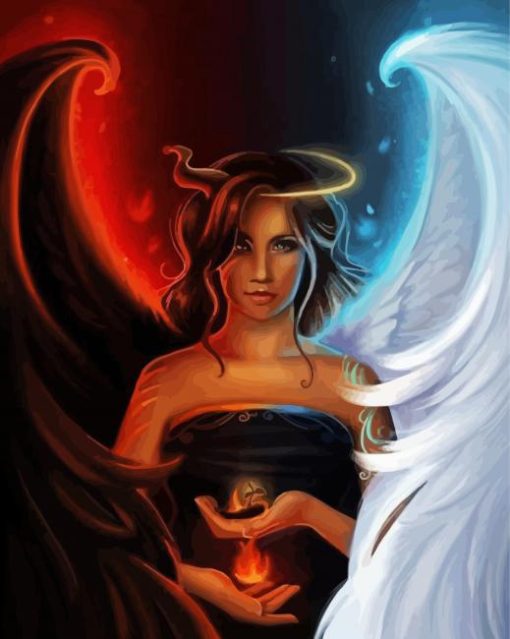 Angel And Devil Lady Diamond Painting