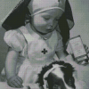 Baby Nurse With Her Dog Art Diamond Painting