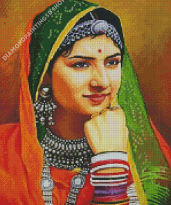 Beautiful Rajasthani Girl Diamond Painting